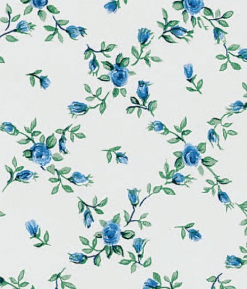 Blå Blomster - selvklæbende folie - 45x200 cm - fra Tapetcompagniet 