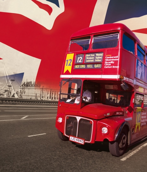 Giant London Bus - fototapet - 232x315 cm - fra 1Wall 