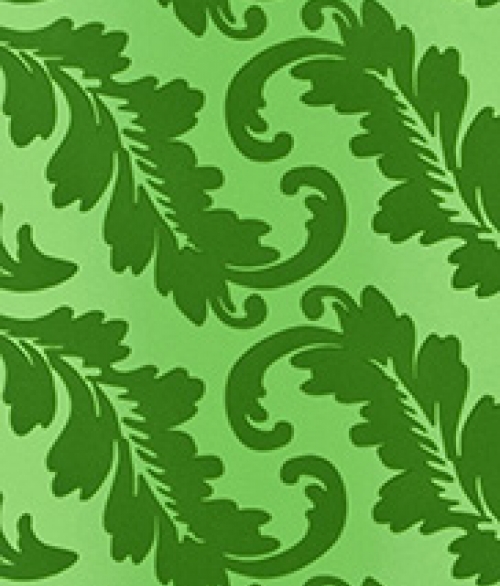 Blomster grøn velour - tapet - 10x0,52 m - fra Designers Guild