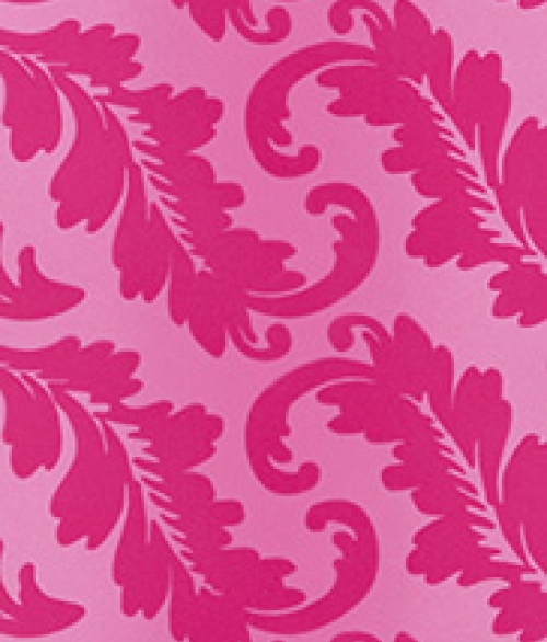 Blomster lyserød velour - tapet - 10x0,52 m - fra Designers Guild
