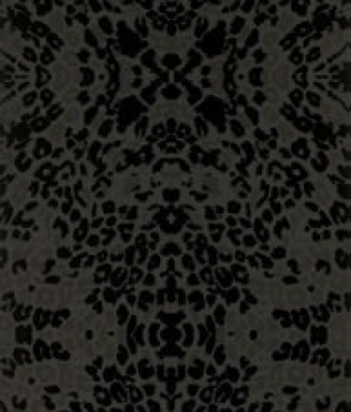 Leopard grå og sort velour - tapet - 10x0,52 m - fra Designers Guild