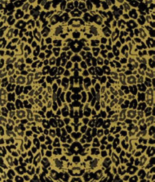 Leopard guld og sort velour - tapet - 10x0,52 m - fra Designers Guild