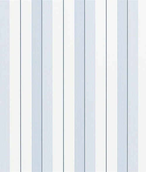 Aiden Stripe navy/blå/hvid - tapet - 10x0.52m - fra Ralph Lauren
