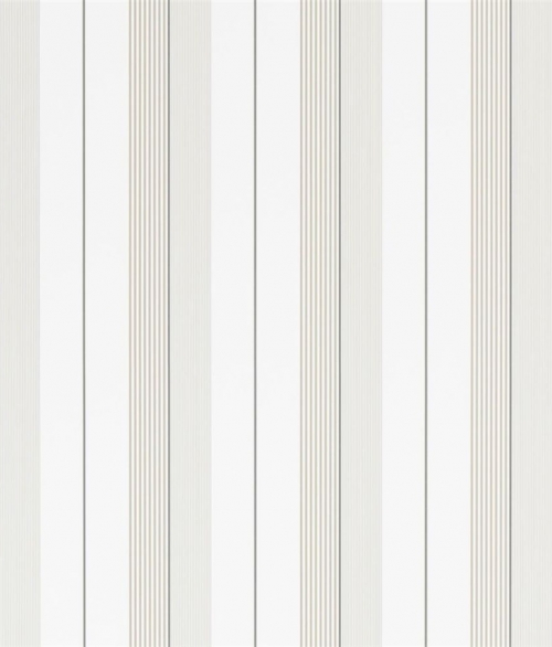 Aiden Stripe natural/hvid - tapet - 10x0.52m - fra Ralph Lauren