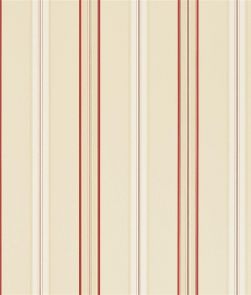 Dunston Stripe vermilion - tapet - 10x0.52m - fra Ralph Lauren