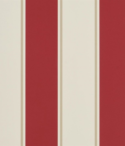 Mapleton Stripe vermilion - tapet - 10x0.52m - fra Ralph Lauren