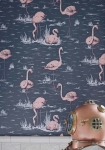 Flamingos blå - tapet - 10x0,53 m - fra Cole & Son 