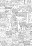 Dream Town graphite - tapet - 10.05x0.50m - fra Rebel Walls