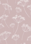 Blomsterskærme rosa/hvid 139103 - tapet - 10,05x0,53 m - fra ESTA HOME