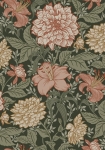 Vintage Blomster gråliggrøn/terracotta 139381 - tapet - 10,05x0,53 m - fra ESTA HOME
