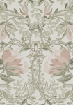 Vintage Blomster Art Nouveau grøn/antikrosa 139418 - tapet - 10,05x0,53 m - fra ESTA HOME