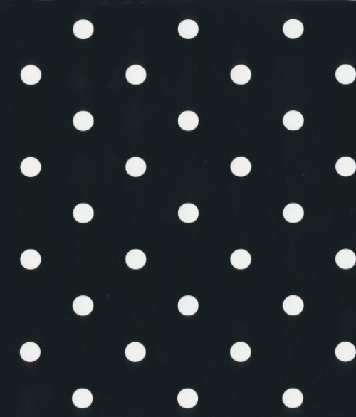 Sort Dots - selvklæbende folie - 45x200 cm - fra Tapetcompagniet 