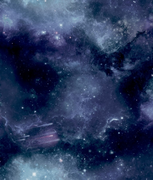 Galaxy blå - tapet - 10.05x0.53m - fra Tapetcompagniet