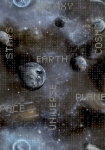 Planets sort - tapet - 10.05x0.53m - fra Tapetcompagniet