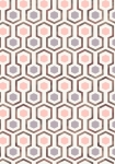 Hexagon pink - tapet - 10.05x0.53m - fra Tapetcompagniet