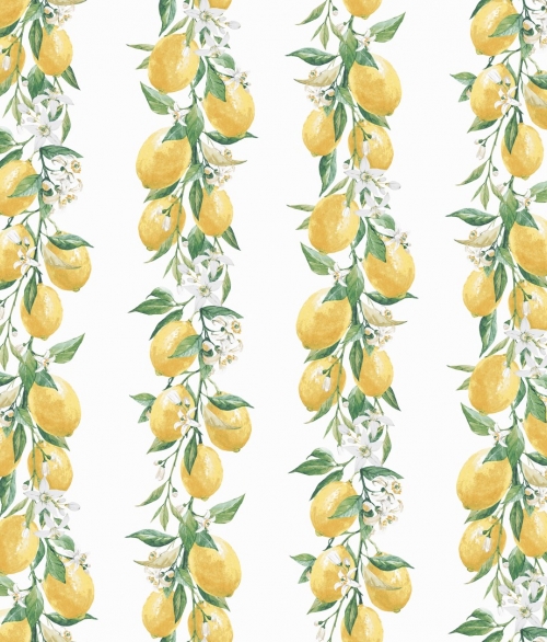 Lemon Stripe hvid - tapet - 10.00x0.53m - fra GALERIE