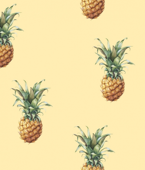 Pineapples gul - tapet - 10.00x0.53m - fra GALERIE