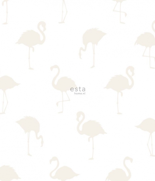 Little Bandits flamingo beige - tapet - 10,05x0,53 m - fra ESTA HOME