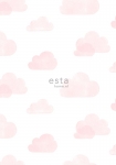 Little Bandits lyserøde skyer - tapet - 10,05x0,53 m - fra ESTA HOME