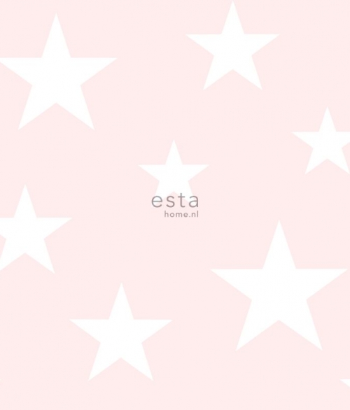Little Bandits lyserøde stjerner - tapet - 10,05x0,53 m - fra ESTA HOME
