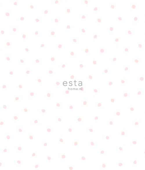 Little Bandits lyserøde prikker - tapet - 10,05x0,53 m - fra ESTA HOME