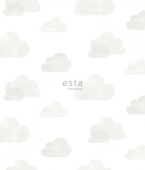 Little Bandits grå skyer - tapet - 10,05x0,53 m - fra ESTA HOME
