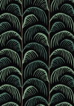 Blade grøn, sort - tapet - 10,x0,52 m - fra Eijffinger
