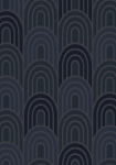 Sort/blå mystik mønster - tapet - 10,05x0,53 m - fra Tapetcompagniet 