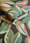 Nicolai Leaf Charcoal - tapet - 10.05x0.53m - fra Holden Decor