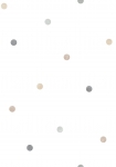Dots beige/grå/tan - tapet - 10.00x0.53m - fra GALERIE