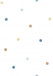 Dots blå/beige - tapet - 10.00x0.53m - fra GALERIE
