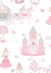Fairytale pink/grey - tapet - 10.00x0.53m - fra GALERIE