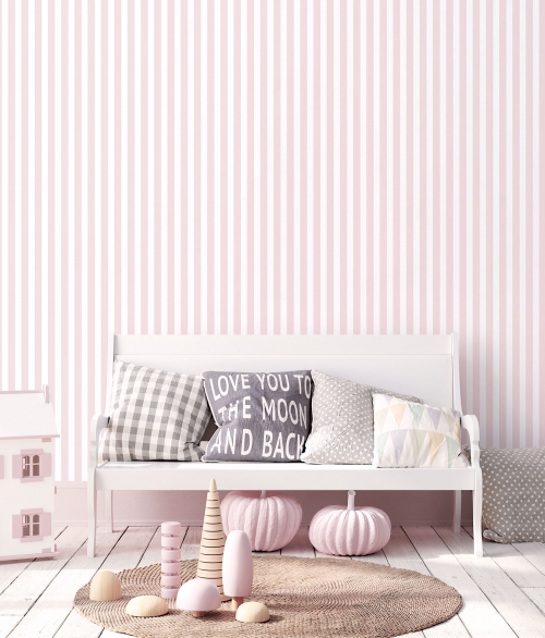 Regency Stripe pink - tapet - 10.00x0.53m - fra GALERIE
