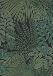 Velvet Leaves mørk grøn - tapet - 10.05x0.53m - fra Borås