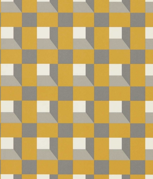 Blocks gul - tapet - 10.05x0.52m - fra Harlequin