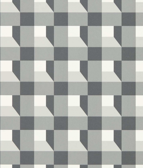 Blocks grå - tapet - 10.05x0.52m - fra Harlequin