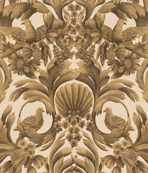 Gibbons Carving guld - tapet - 10.00x0.685m - fra Cole & Son