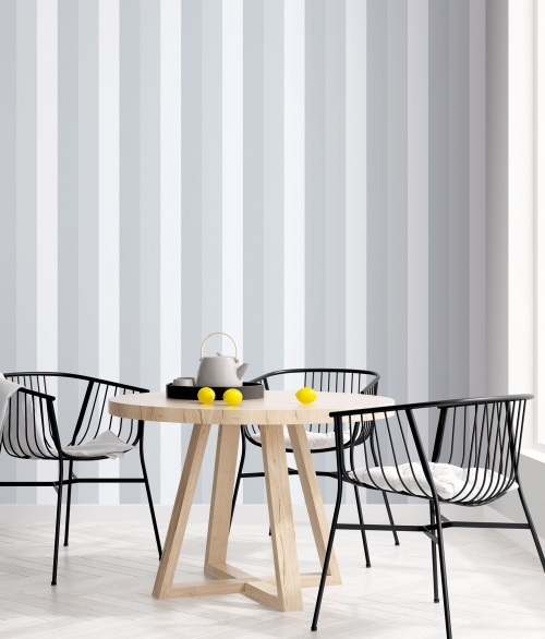 Secret Stripe grå - tapet - 10x0,53 m - fra GALERIE