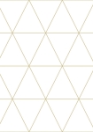 Graphical Triangles hvid/guld - tapet - 10,05x0,53 m - fra ESTA HOME