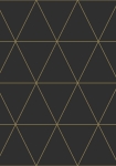 Graphical Triangles sort/guld - tapet - 10,05x0,53 m - fra ESTA HOME