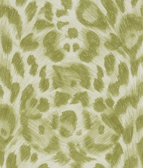 Felis grøn - tapet - 10.05x0.52m - fra Clarke & Clarke