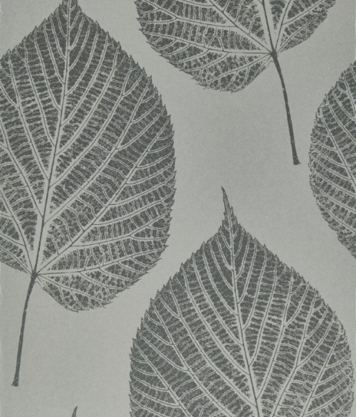 Leaf silver - tapet - 10.05x0.52m - fra Harlequin