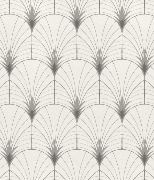 Art Deco hvid - tapet - 10.05x0.53 - fra Tapetcompagniet