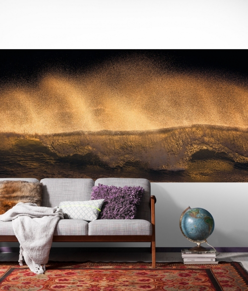Golden Wave - fototapet - 100x200 cm - fra Komar 
