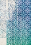 Art Nouveau Bleu - fototapet - 280x250 cm - fra Komar 