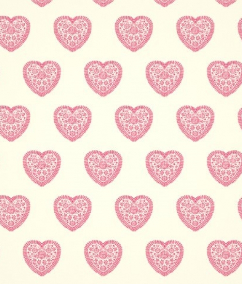 Sweet Hearts pink - tapet - 10.05x0.52m - fra Harlequin