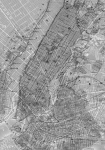 NYC Map - fototapet - 250x200 cm - fra Komar 