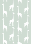 Giraffes grøn - tapet - 10,05x0,53 m - fra ESTA HOME