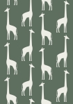 Giraffes mørkegrøn - tapet - 10,05x0,53 m - fra ESTA HOME