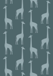 Giraffes mørkeblå - tapet - 10,05x0,53 m - fra ESTA HOME